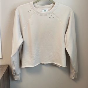 Aerie Distressed Cropped Sweatshirt